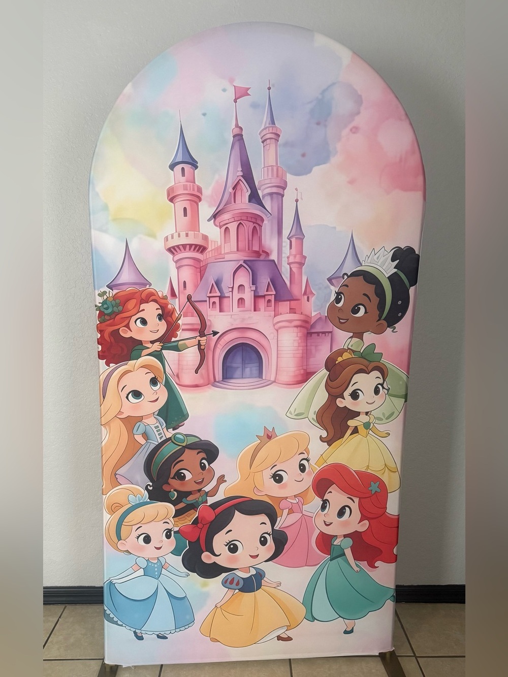 Baby Disney Princess Arch Backdrop Cover